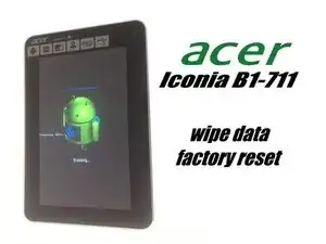 Acer Iconia Tab B1-711 3G - Werkseinstellung / Passwort entfernen
