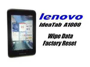 Lenovo Ideatab A1000 auf Werkseinstellungen zurücksetzen / Formatieren