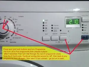 Zanussi Waschmaschine Fehlercode zurücksetzen