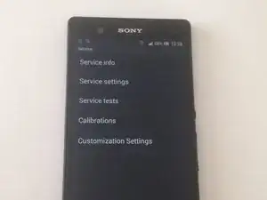 Sony Xperia Phone - Service / Test Menü