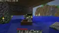 Ein Spieler in einem Boot.
