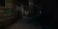 Mauern und Sculk in einer antiken Stätte.