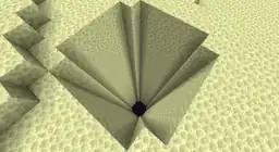 Eine ausgehöhlte Obsidiansäule; sie ist tiefer als der Boden vom Ende.