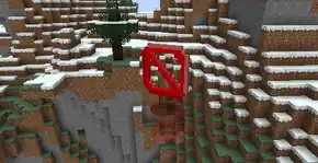 Eine gedroppte Barriere auf dem Banner von Vollversion 1.8 (14w05a).