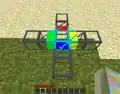 Diamantrohr mit 4 Steinrohren verbunden
