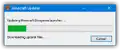 Das Update-Fenster des Minecraft Dungeons Launchers