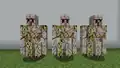Die verschiedenen Schadensstufen eines Eisengolems.