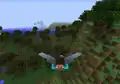 Ein Spieler, der mit Elytren  gleitet.