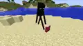 Eine Endermilbe wird von einem Enderman getötet, in Version 14w11a