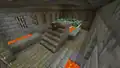Der Silberfischchen-spawner neben dem Endportal in einer Festung.