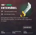 Ein Entersäbel auf Stufe 108 in Minecraft Dungeons.