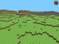 Der erste Weltgenerator in der Version Pre-Classic Pre 0.0.9a (rd-161348) generierte eine Landschaft aus Stein, die mit einer Erdschicht bedeckt war, auf deren Oberseite Gras wächst