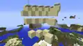 Sand, auf dem Schnee lag, fällt, da der Schnee zerstört und so ein Blockupdate hervorgerufen wurde.