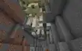 Ein Fossil an der Decke einer Schlucht