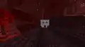 Ein Ghast aus der Nähe beim Abfeuern