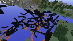 Manchmal wird die Welt so langsam gerendert, dass man kurz die Höhlen unter der Oberfläche sehen kann