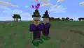 Zwei Hexen, eine davon hat Partikel über ihrem Kopf gespawnt