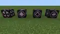 Die vier Konstruktionsblöcke der Bedrock Edition.