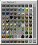 Das Kreativmodus-Inventar vor Vollversion 1.3 (12w21b).