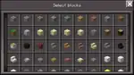 Das Inventar im Kreativmodus vor Alpha 0.8.0