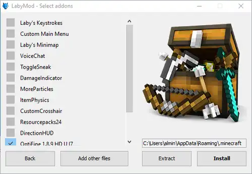 Übersicht aller Addons.