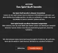 Warnung bei mehrfachem Start eines Spiels