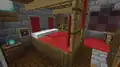 Ein Bett mit Baldachin