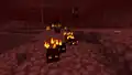 Eine Horde kleiner Magmawürfel jagt den Spieler