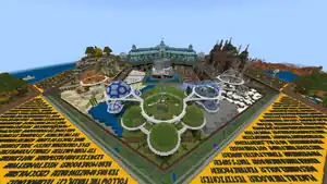 Die Ansicht der Map von den Biomdomen aus.