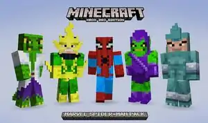 Auswahl aus Skin-Paket "Marvel Spiderman"