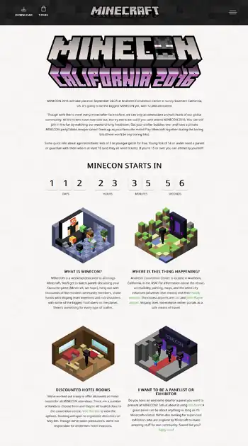 Infos zur MineCon 2016