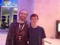 Jeb mit einem Fan.