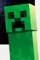 Ein Beispiel für den "Spielen"-Schaltflächen-Effekt: Ein Creeper