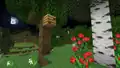 Ein natürlich generiertes Bienennest in einem Wald.