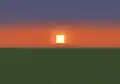 Bei Sonnenuntergang ist der Nebel besser zu sehen