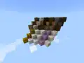 Bisher alle Blöcke, die in der Bedrock Edition gedreht werden können, einschließlich beider Varianten von Quarz.