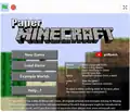 Der Startbildschirm von Paper Minecraft