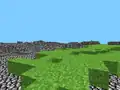 Eine kleine Fläche Gras.