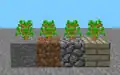 Alle verfügbaren Blöcke aus rd-161348. Die Holzbretter- und Setzlingstexturen wurden in Classic 0.0.9a und Classic 0.0.13a hinzugefügt.