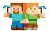 Alex und Steve als Vorschaubild für Minecraft Realms auf der Minecraft-Website.