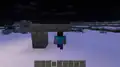 Ein Spieler der in einem drei Stufen hohen Bereich schleicht