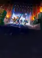 Ein Teaser für Schleichender Winter. Es zeigt vier Spieler, vier Gefrorene Zombies, einen Chillager, zwei Eis-Creeper, den Boss Wretched Wraith und den Eisstab.