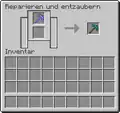 Eine Diamantspitzhacke mit Haltbarkeit III wird entzaubert