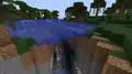 Eine Schlucht, die unter einer Wasserfläche generiert wurde