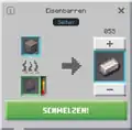 Schmelzen eines Eisenbarrens