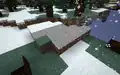 Ein Anzeigefehler macht die graue Oberfläche eines verschneiten Grasblocks sichtbar
