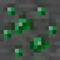 Die Textur des Smaragderzes von Nahem