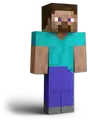 Renderbild von Steve aus Super Smash Bros. Ultimate, welches die alte Barttextur verwendet.
