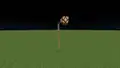 Eine schlichte Redstone-Lampe, die über einen Hebel mit dem Laternen-pfahl verbunden ist