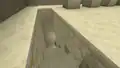 Der Eingang zu einer Sandkammer.